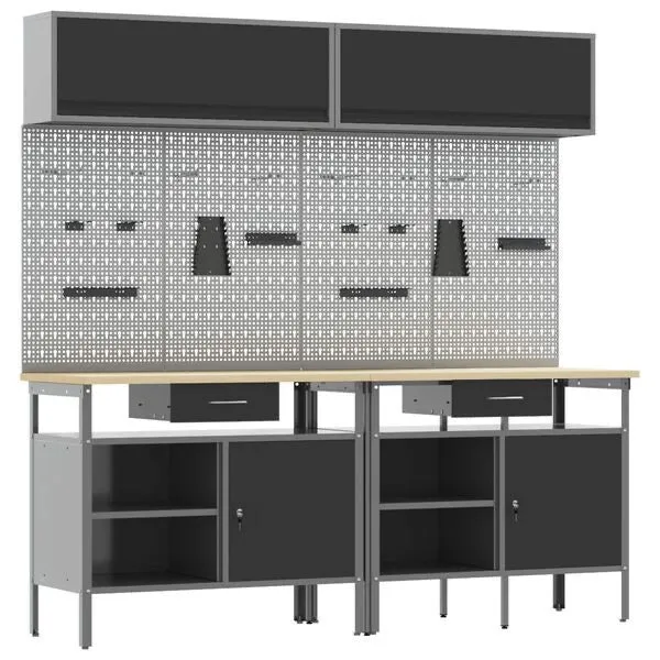 8tlg Werkbank Werkzeugschrank Werktisch Werkschrank