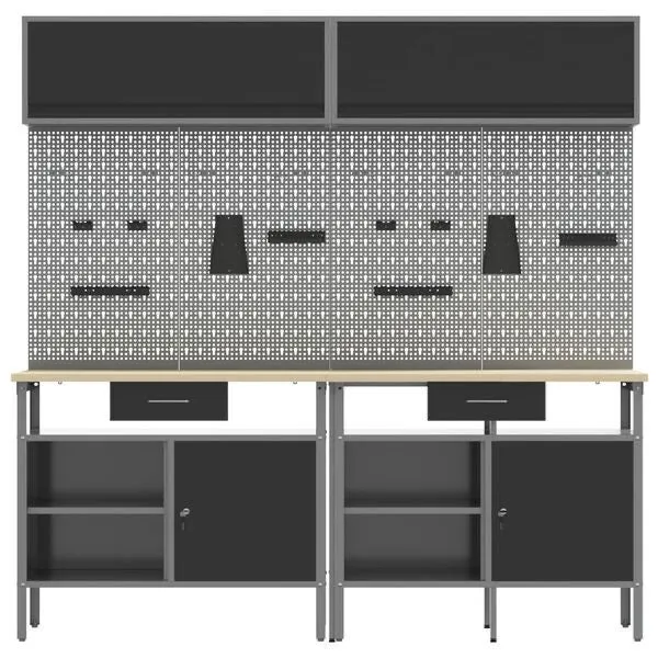 8tlg Werkbank Werkzeugschrank Werktisch Werkschrank