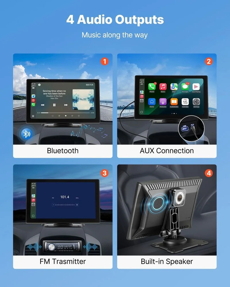 Autoradio CarPlay Touchscreen 228,6mm Android Front-/Rückkamera