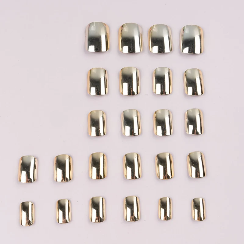 Stylische Metallische Press-On Nägel