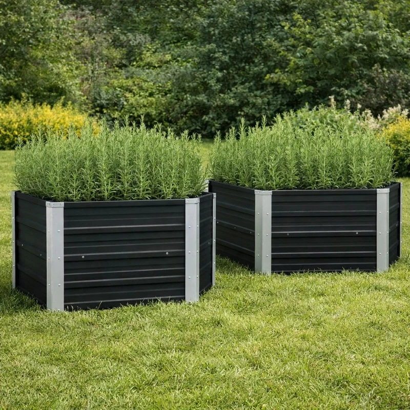 2x Hochbeet Beet Frühbeet Garten Pflanzenbeet Gartenbeet