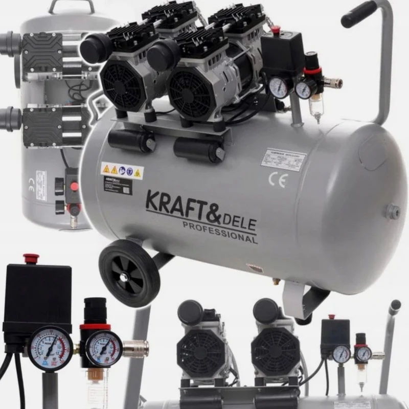 Kompresor 100L 2x1500W Ölfrei Silent Druckluft