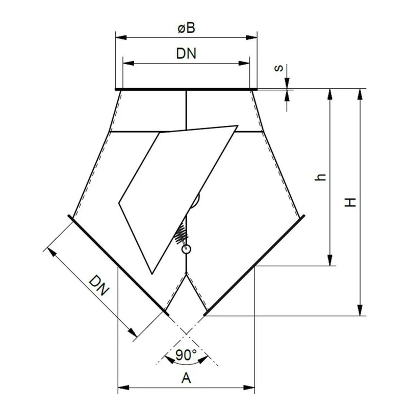 Klappkasten 2x 45° Ø150mm Getreiderohr Rohrbauteile Rohr Getreide