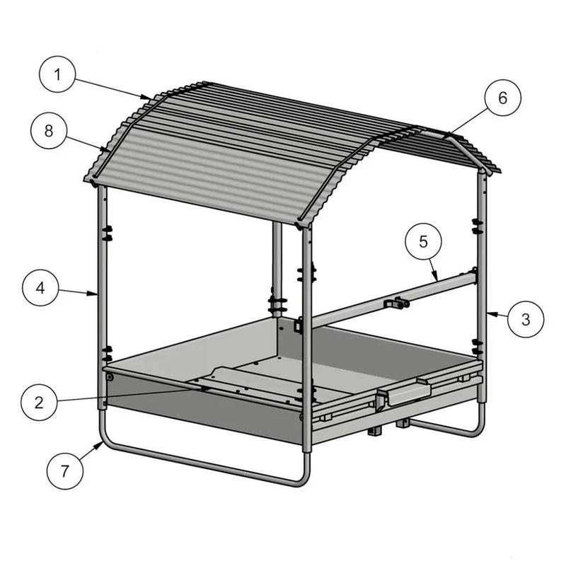 Futterraufe Schrägfressgitter 2x2m 12 Plätze Heuraufe Raufe
