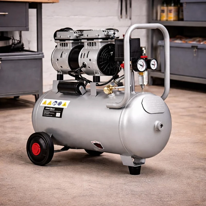 Ölfreier Kompressor 24L 10bar Industrieller Silent Luftkompressor