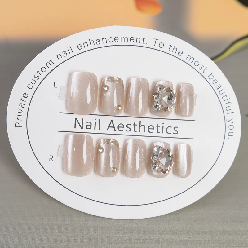 Strass-Besetztes Press-On-Nagelset