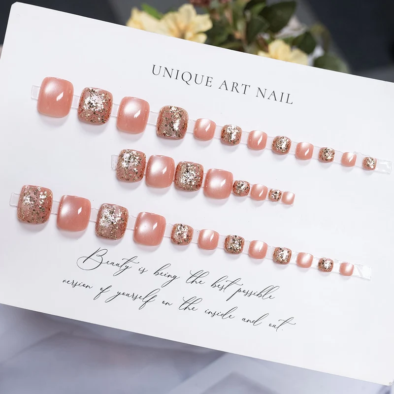Rhinestone-beschichtete Pediküre Nagelkunst