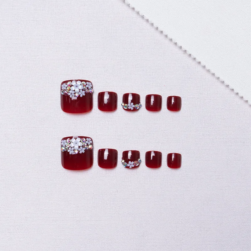 Strass Dekorative Pediküre Nagelkunst