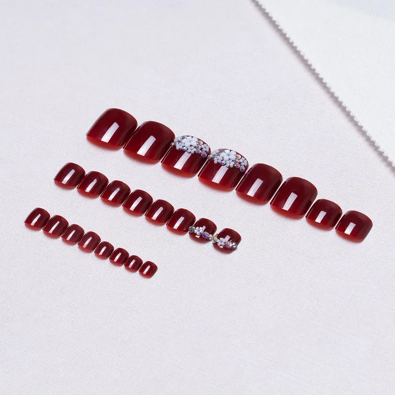 Strass Dekorative Pediküre Nagelkunst