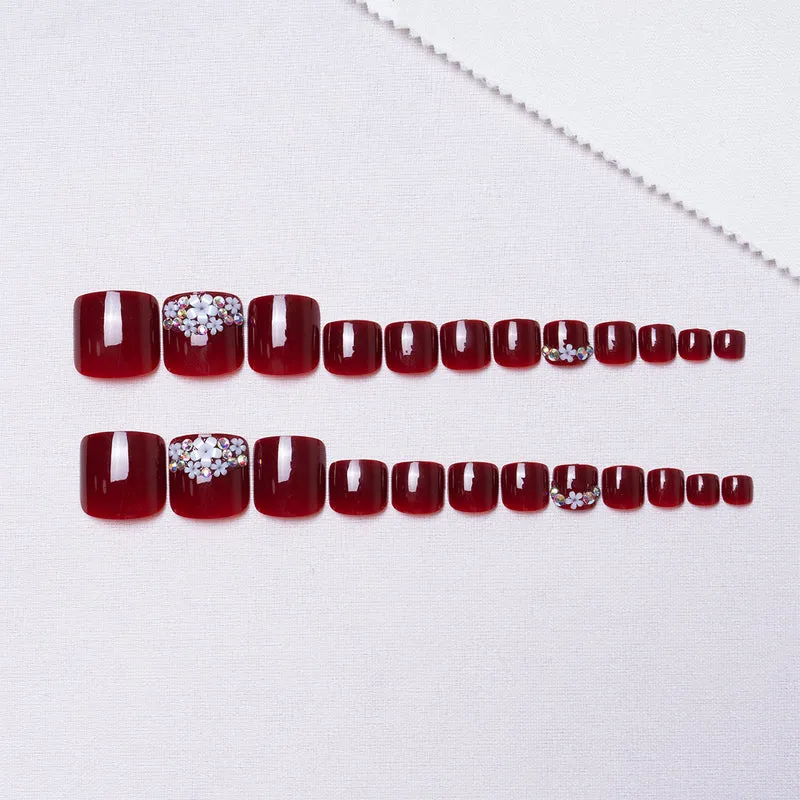 Strass Dekorative Pediküre Nagelkunst
