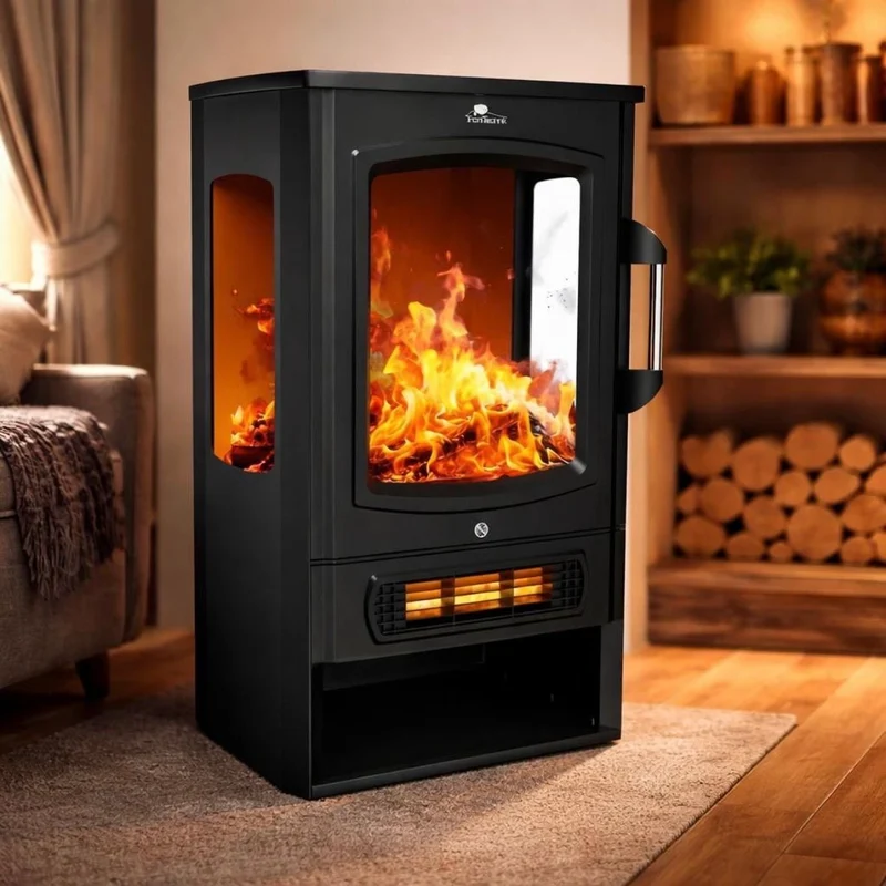 Elektrokamin Kaminofen Heizgerät Modern 2kW