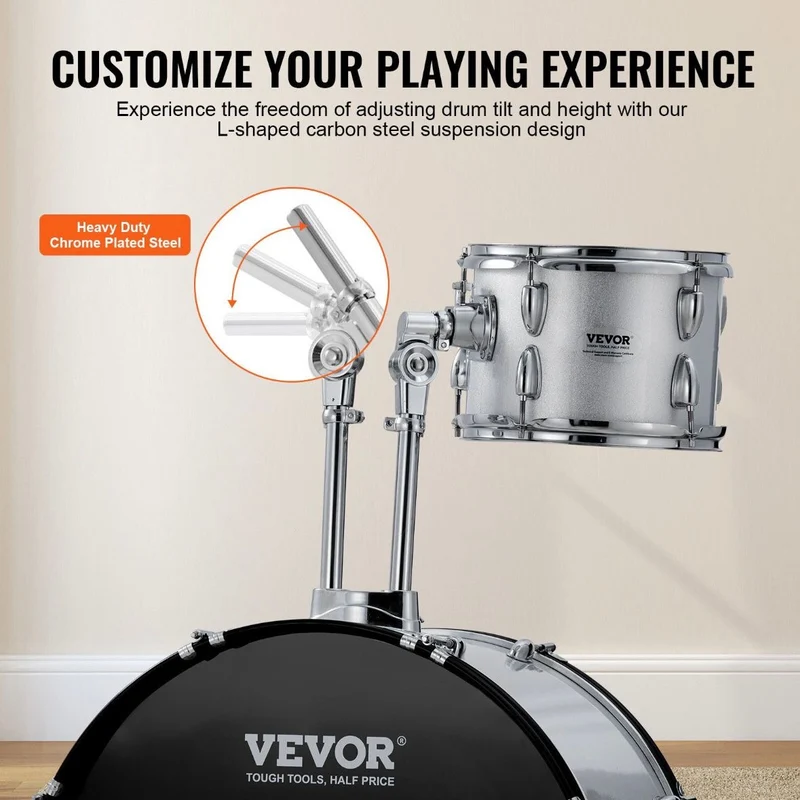 5 teilig Schlagzeug Set Drumset