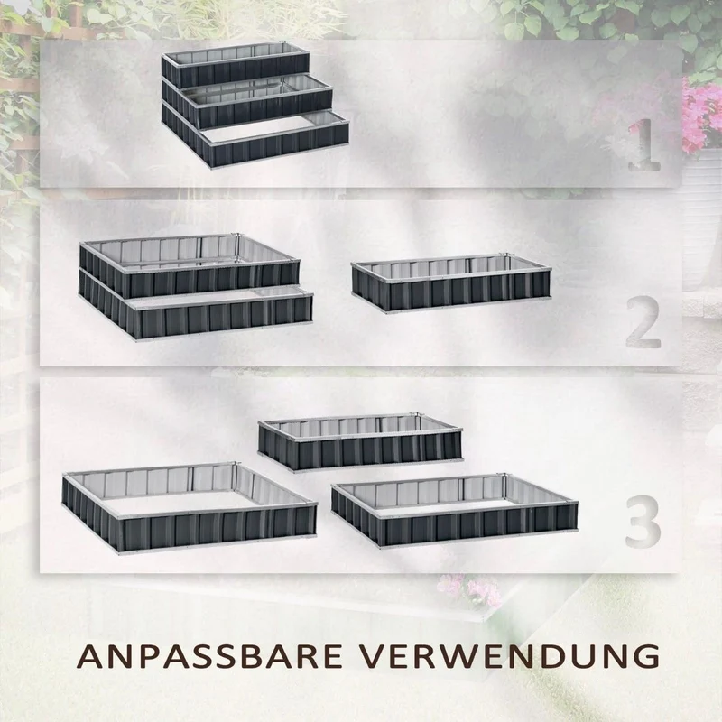 Hochbeet Stahl 3 stufige Gartenbeet