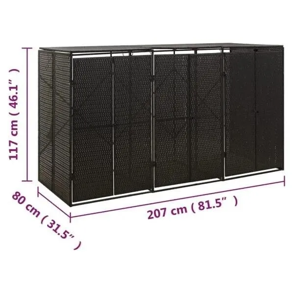 2x Mülltonnenbox 3x Mülltonnen Tonnen Müllboxen Tonnenbox