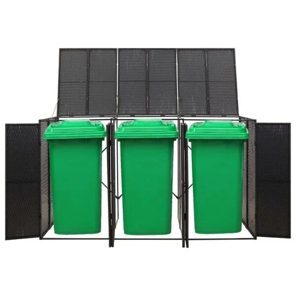 Mülltonnenbox 3x Mülltonnen Tonnen Müllboxen Tonnenbox
