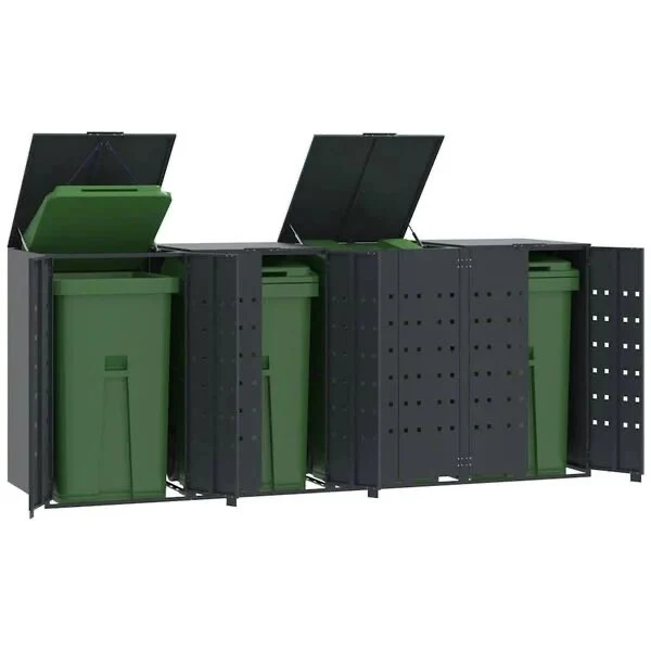Mülltonnenbox 4x Mülltonnen Tonnen Müllboxen Tonnenbox