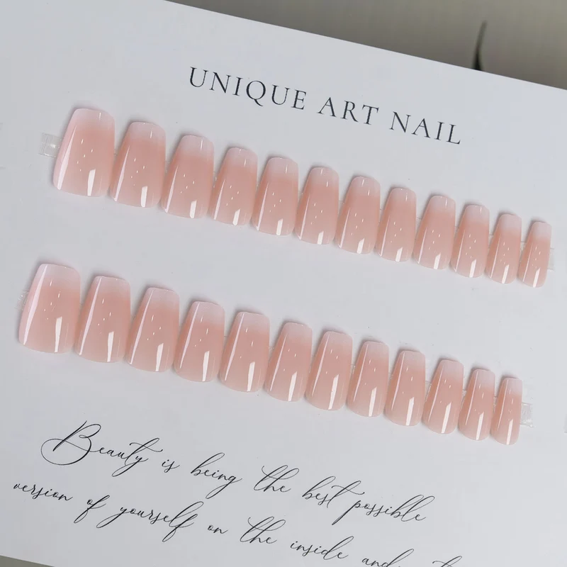 Premium Glossy French Tip Press-On Nails