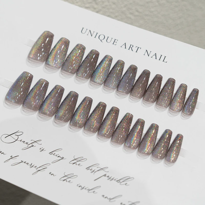 Premium Glitzernde Press-On Nagel Set