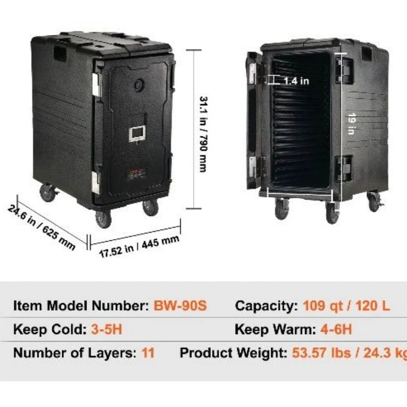 Isolierte Thermobox Isolierbox Lebensmittelträger 120L Träger Box