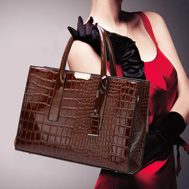 Skanto | Tasche mit Krokoprägung