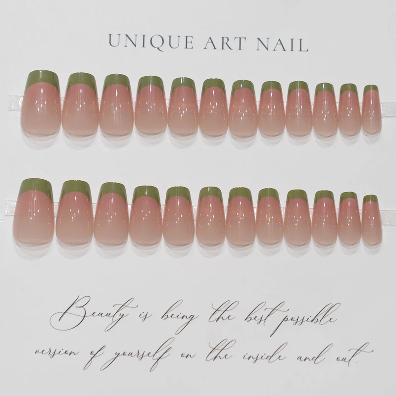 Natürlicher französischer Tipp Acrylnagel-Set