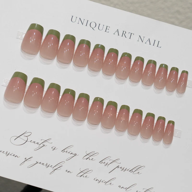 Natürlicher französischer Tipp Acrylnagel-Set