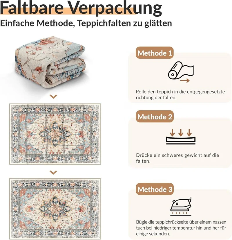 Vintage Teppich Antik Wohnzimmer Schlafzimmer Kurzflor