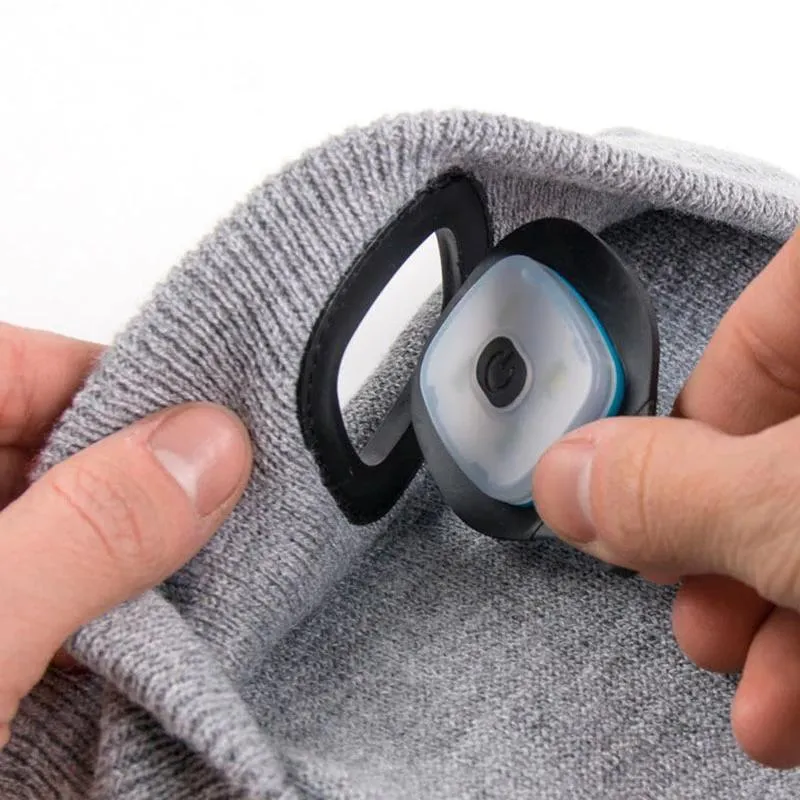 Skanto | Beanie-Mütze mit abnehmbarer LED-Stirnlampe