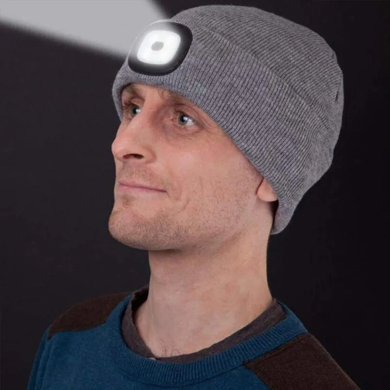Skanto | Beanie-Mütze mit abnehmbarer LED-Stirnlampe