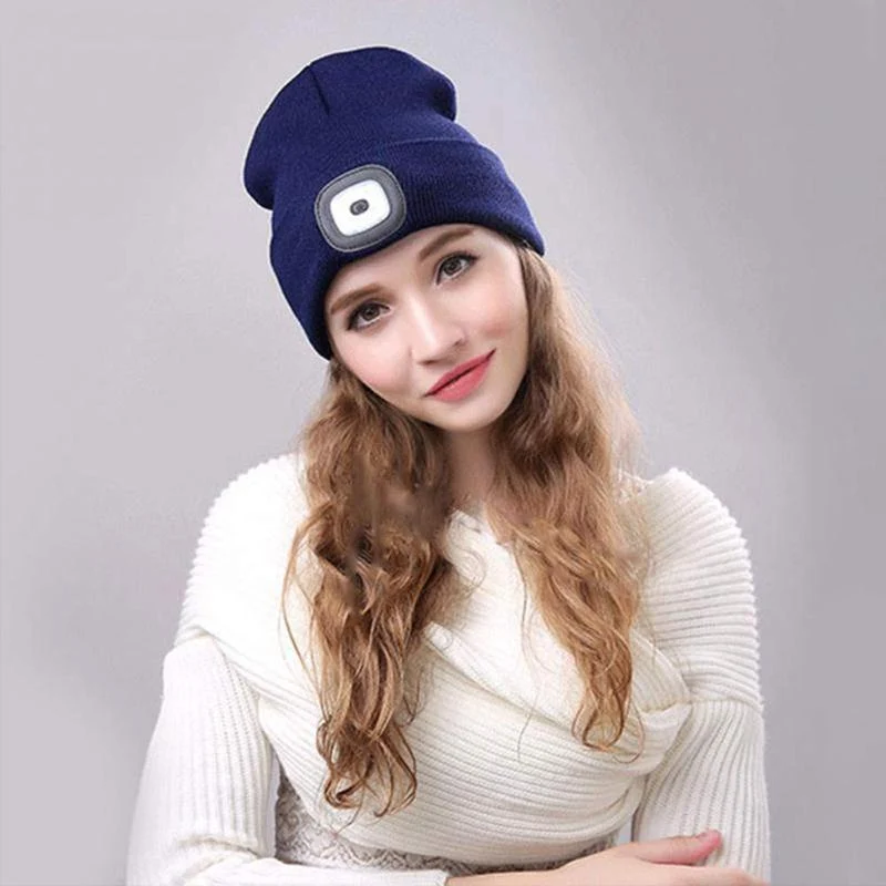 Skanto | Beanie-Mütze mit abnehmbarer LED-Stirnlampe