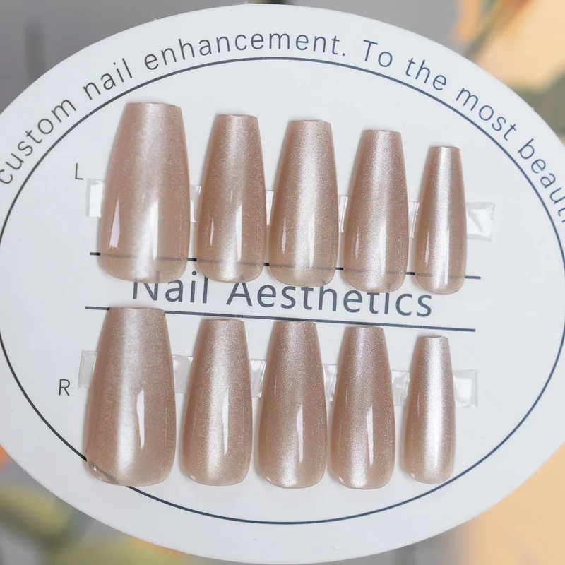 Lange-Stiletto Glänzende Press-On Nägel