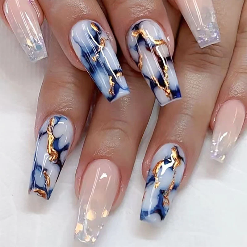 Lange-Stiletto Abstrakte Nagelverstärkungen