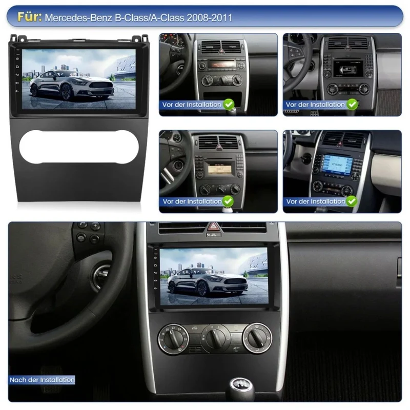 Autoradio für Mercedes-Benz A/B Klasse W169 W245 Android 15.0
