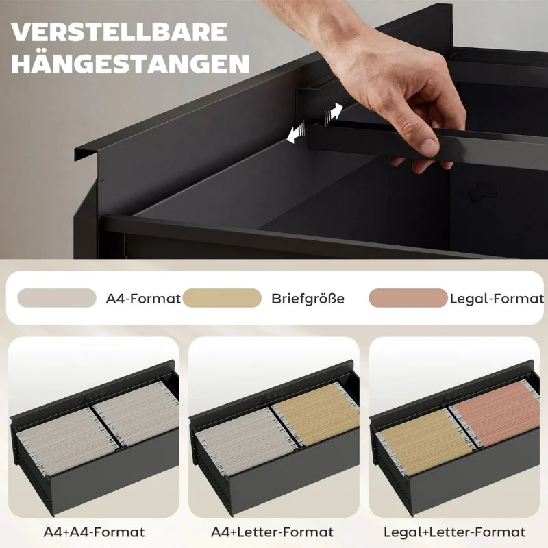 Rollcontainer 2 Schubladen Aktenschrank Schrank Büroschrank
