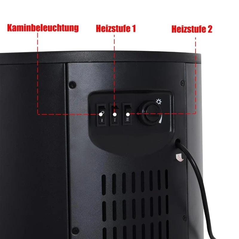 LED Elektrokamin Wandkamin Standkamin Kaminofen mit Flammeneffekt