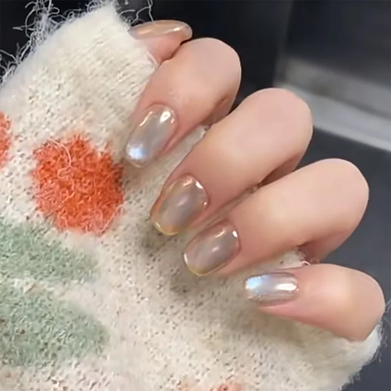 Iridescent Gel Press-On-Nagelverlängerungen