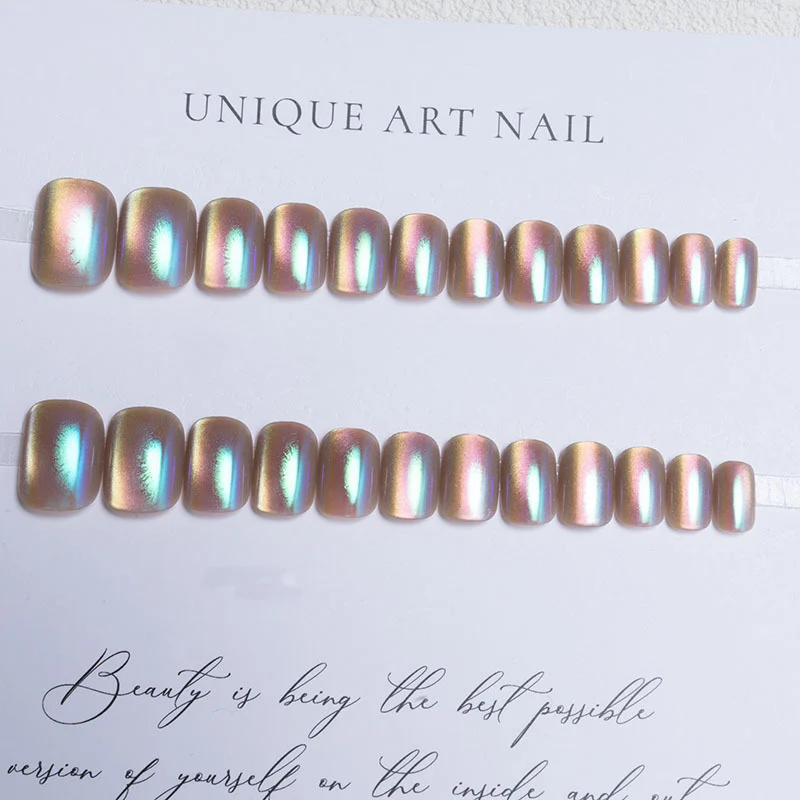 Iridescent Gel Press-On-Nagelverlängerungen