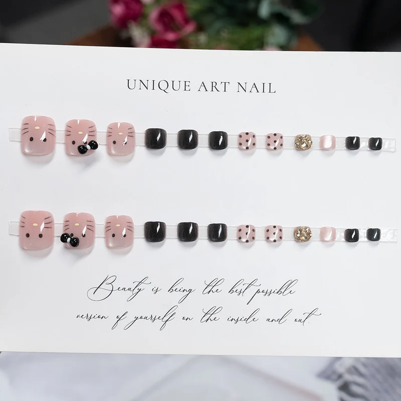 Verspielte Thematisierte Pediküre Nagelkunst