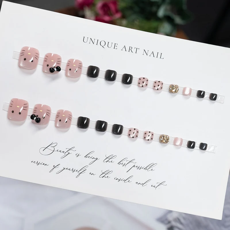 Verspielte Thematisierte Pediküre Nagelkunst