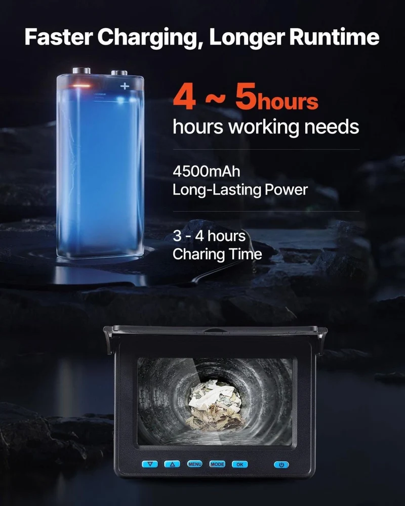 Rohrkamera 30m Kanalkamera Inspektionskamera Display 6xLED