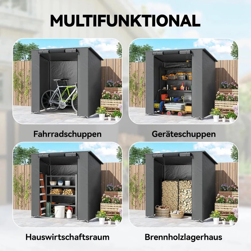 Zeltgarage 1,9x1,2m Wasserdicht Garagenzelt Reißverschlusstür
