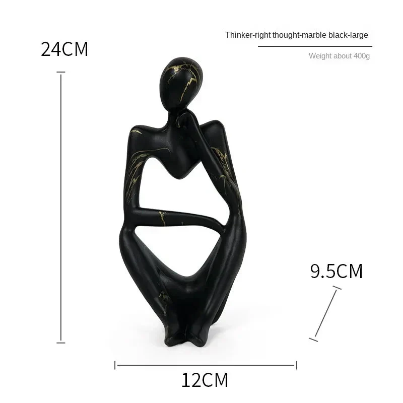 Skanto | Bunte Graffiti Abstrakte Harz Handgemachte Kunstwerk Skulptur Denker Figur Statue Heimdekor Innen Büro Schreibtisch Schmuck