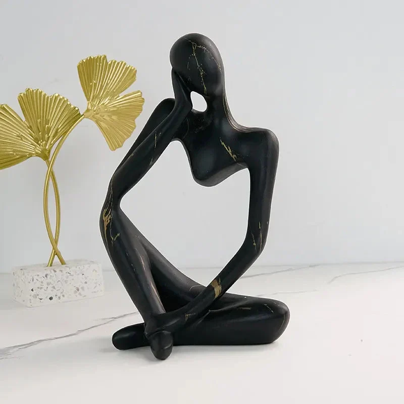 Skanto | Bunte Graffiti Abstrakte Harz Handgemachte Kunstwerk Skulptur Denker Figur Statue Heimdekor Innen Büro Schreibtisch Schmuck