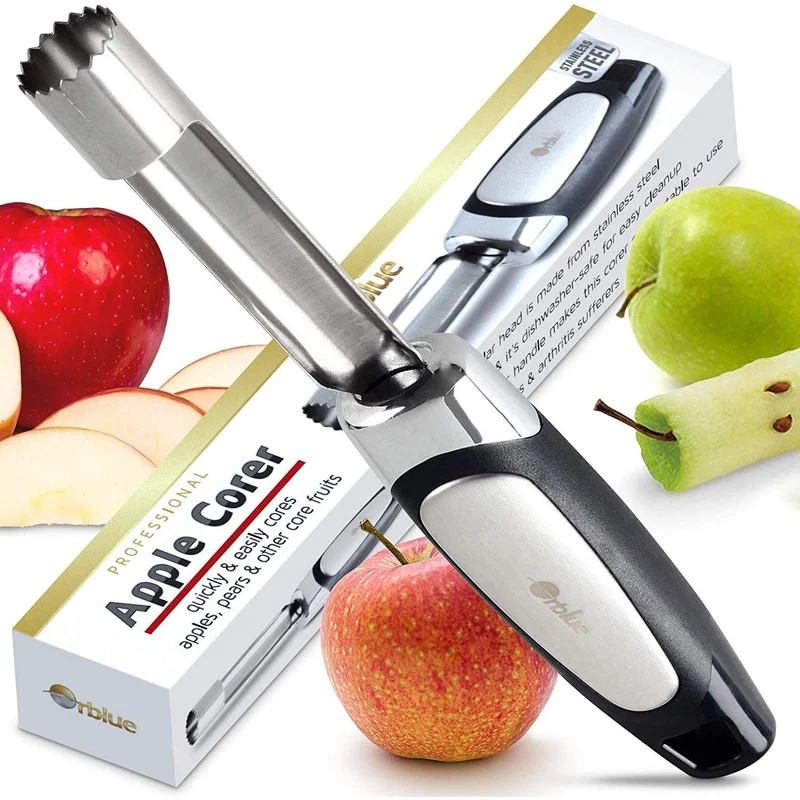 Core your favourite fruits in seconds with this stainless-steel apple fruit corer