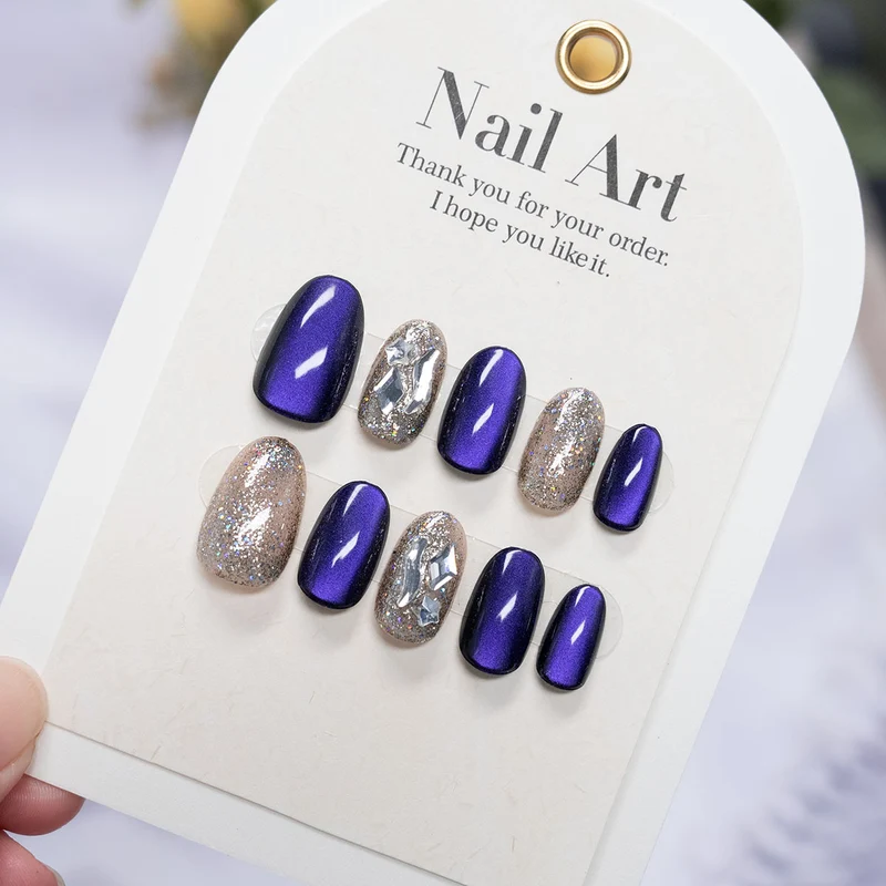 Hochglanz Press-On Nagelkunst