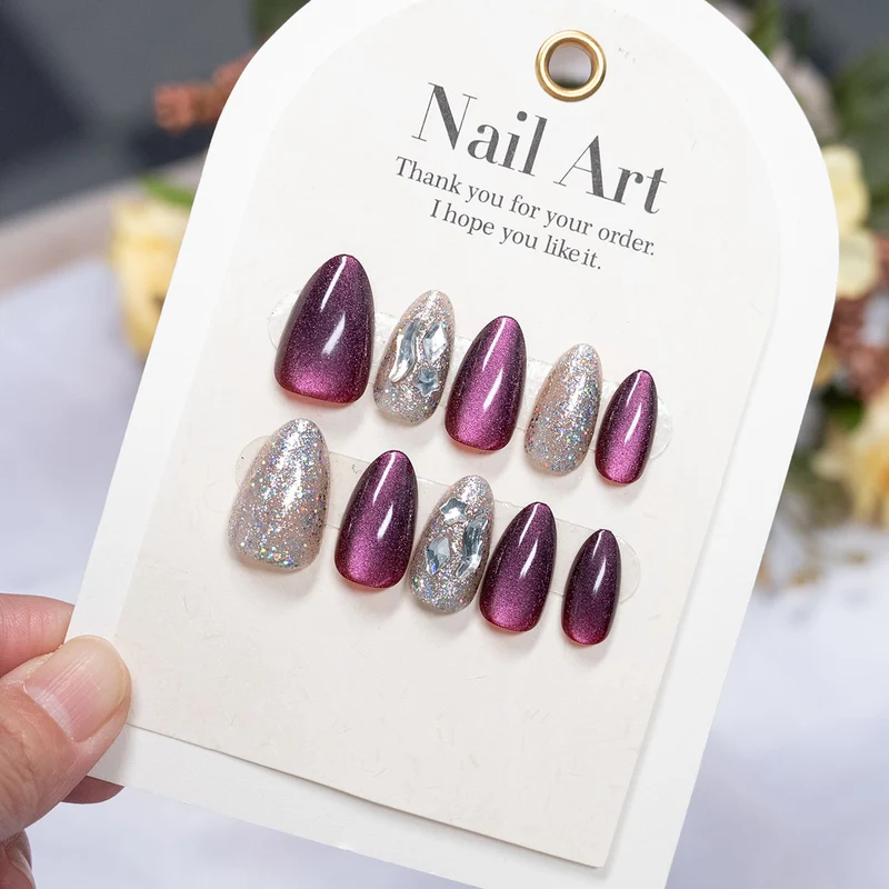 Hochglanz Press-On Nagelkunst