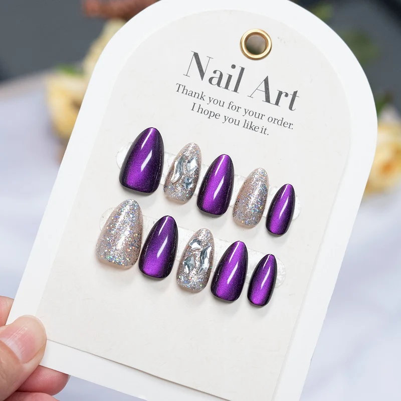 Hochglanz Press-On Nagelkunst