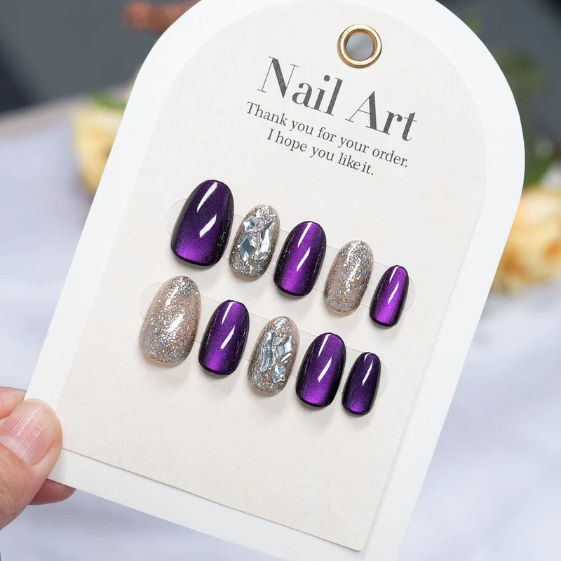 Hochglanz Press-On Nagelkunst