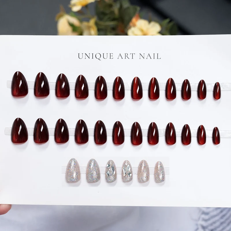 Hochglanz Press-On Nagelkunst