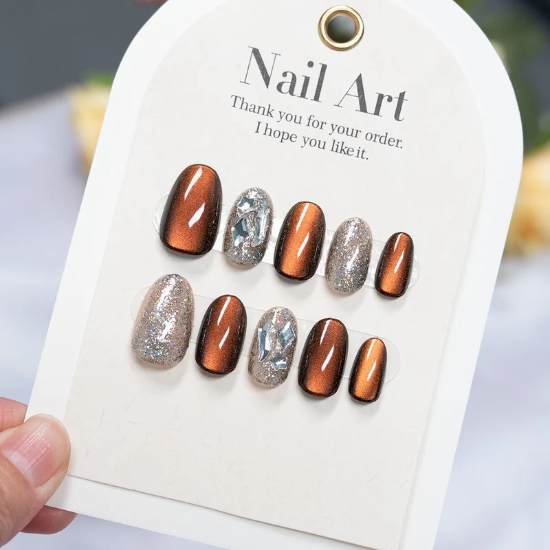 Hochglanz Press-On Nagelkunst